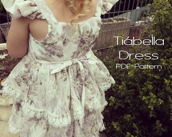 Tiabella Dress: PDF Sewing Pattern Girls Sizes 3 to 8