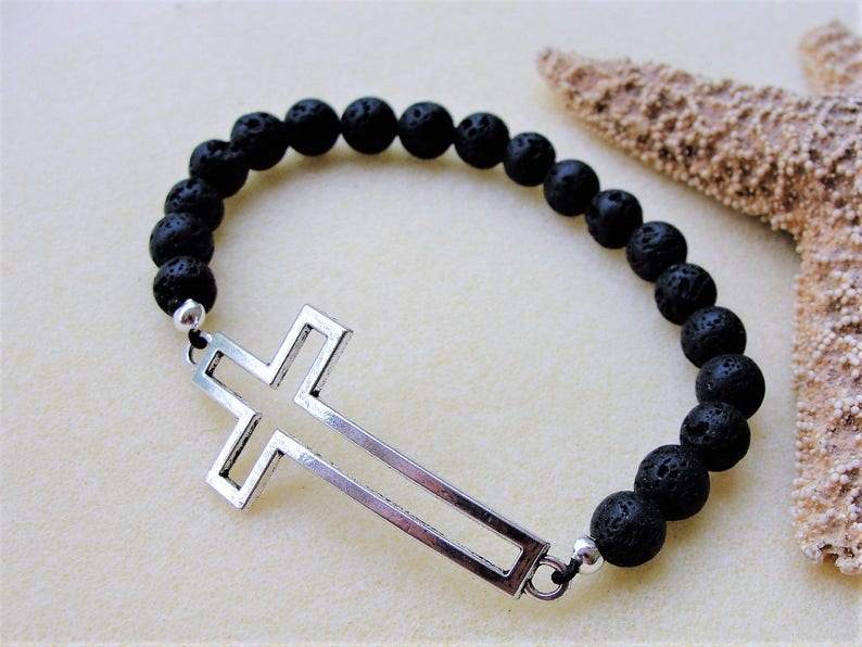 Religious Jewelrymens Crucifix Braceletcatholic | Etsy