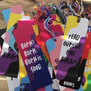 Punny Squiggle Rainbow Pride Flag LGBTQ+ Tassel Bookmarks (OG Style)