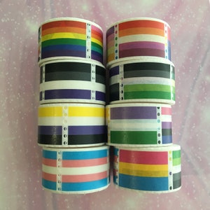 Drapeau de la fierté en Washi | Progrès, asexué, aromatique, bisexuel, pansexuel, non binaire, lesbienne, trans, polyam et plus