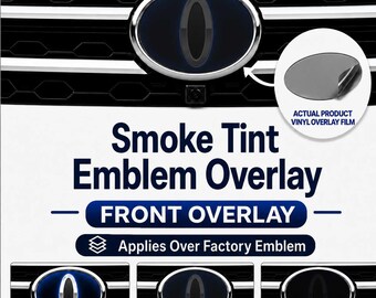 Smoke Tint Front Emblem Overlay – Fits Select Toyota Models