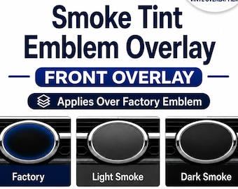 Smoke Tint Front Emblem Overlay – Fits Select Toyota Models