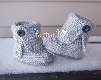 Patrón de botines de bebé a crochet PDF