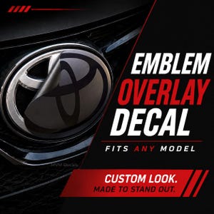 Front Grille Emblem Overlay Decal – Fits Any Model – Premium Vinyl – Multiple Colors