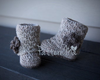 Crochet Baby Boot Pattern PDF