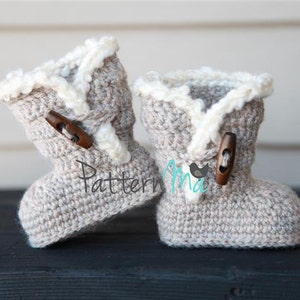 Crochet Baby Boots Pattern 3 image 1