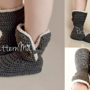 Crochet Slipper Pattern (Women's size 5-12)  #22