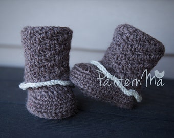 Crochet Baby Boot Pattern PDF