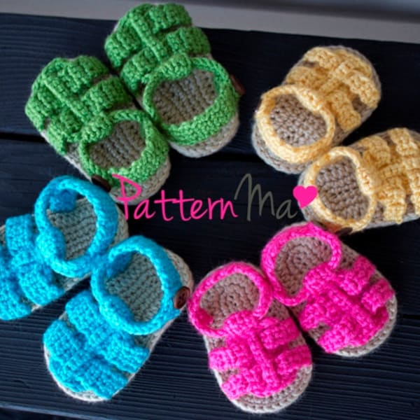 Crochet Baby Sandals Pattern Boy or Girl #9