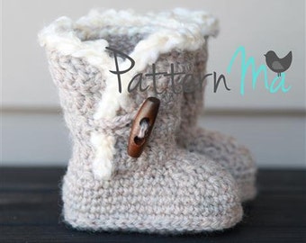 Crochet Baby Boot Pattern PDF #3