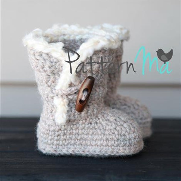 Crochet Baby Boot Pattern PDF #3