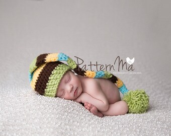 Crochet Baby Pattern Stocking Cap #2