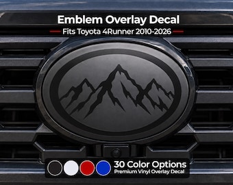Geschikt voor Toyota 4Runner 2010-2026 – Bergmotief grille-overlay vinyl sticker – Meerdere kleuren