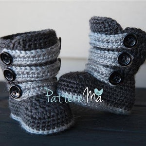 Crochet Baby Bootie Pattern Strappy 1 image 3