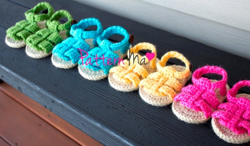 Crochet Baby Pattern Sandals 9 image 1