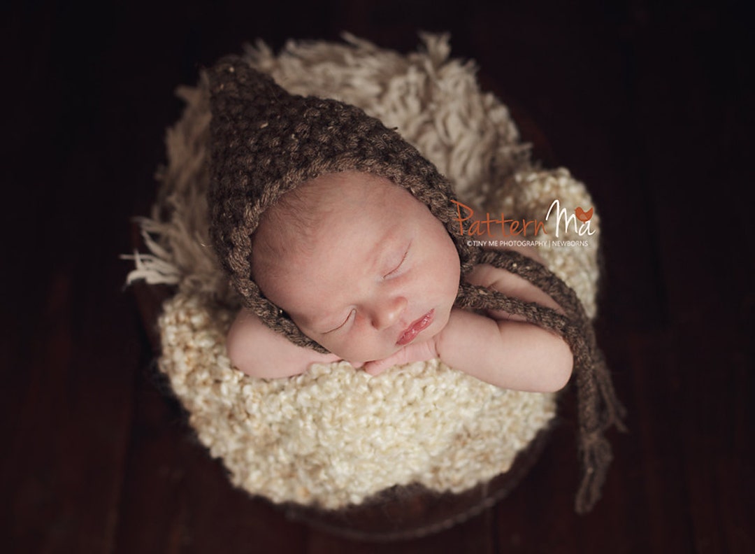 Knit Baby Bonnet Pattern Photography Prop Pattern Hat Beginner 28 - Etsy