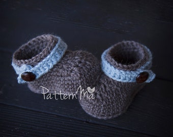 Crochet Baby Boots Pattern PDF