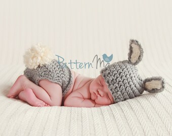 Crochet Pattern Bunny Hat & Diaper Cover PDF #26