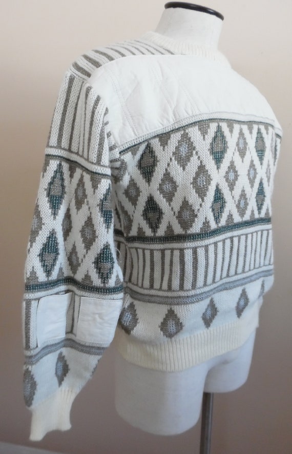 Vintage 1980s Saxony Sweater Off White Pullover J… - image 2