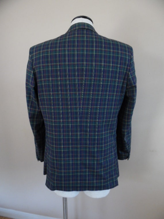 Vintage 1980s Tartan Plaid Sports Jacket Hipster … - image 3