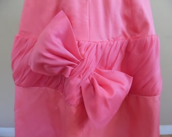 Requintado vintage 1950 rosa chá comprimento vestido de baile de jay thorpe nova iorque vestido de baile quinceanera vestido grande arco formal