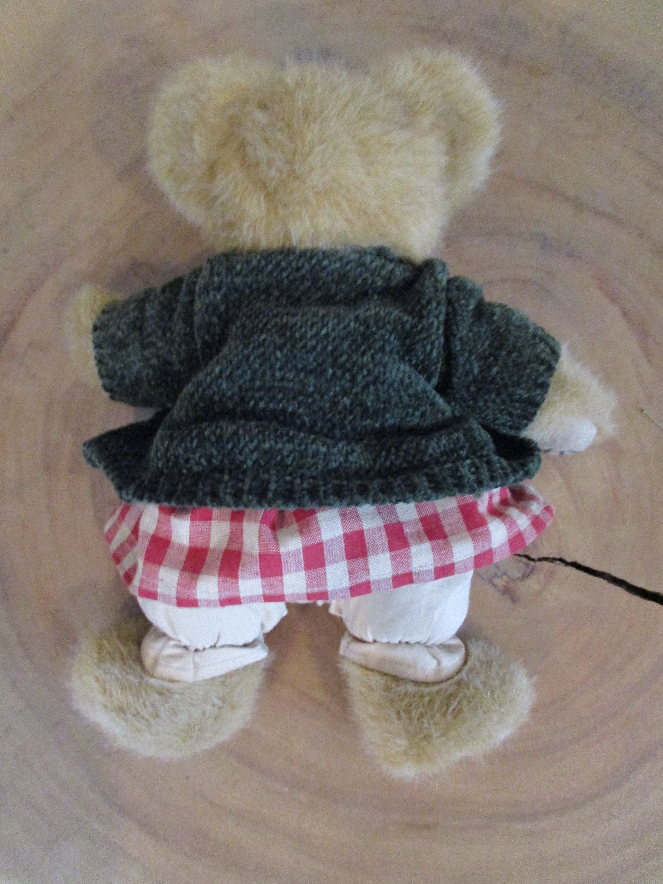 ぬいぐるみ vintage teddy bear with check dress Vintage 1988 - 2001 Boyd's Bear With Red Gingham Check Dress and