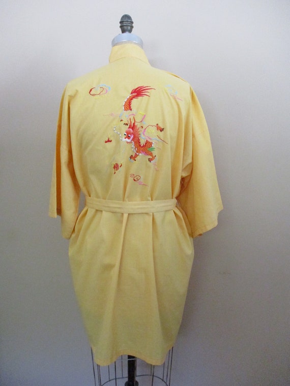 Vintage Dragon and Cloud Casual Sherbet Orange Yu… - image 4