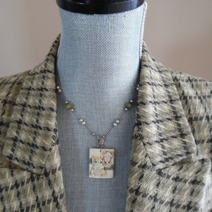 Vintage 1980s Blazer Olive Green and Cream Wool Blend Plaid Blazer by Dana Buchman Luxury Fiber Plaid Tailored Blazer