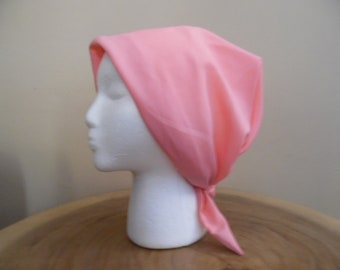 Vintage Elegante Casual Rosa Scarf Tie Turban di J e J Retro 1940 Turban Beach Capelli Coverup Chemo Cap Headscarf Turban