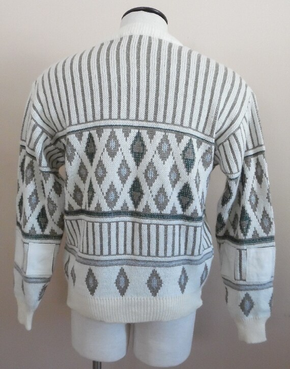 Vintage 1980s Saxony Sweater Off White Pullover J… - image 3