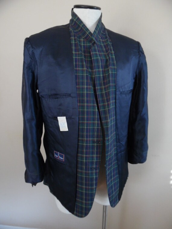 Vintage 1980s Tartan Plaid Sports Jacket Hipster … - image 4