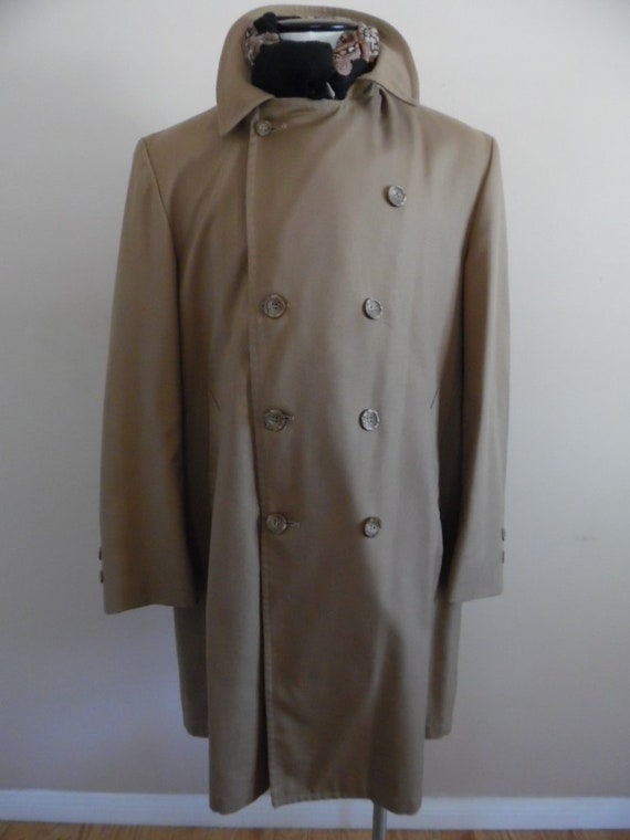 Vintage 1960s London Fog Raincoat Deep Tan Double 