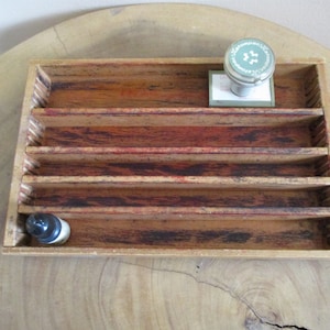 Vintage 1950s #2231 Adjustable Moulding Stamp Rack Desk Accessory Storage Ink Stamp Holder