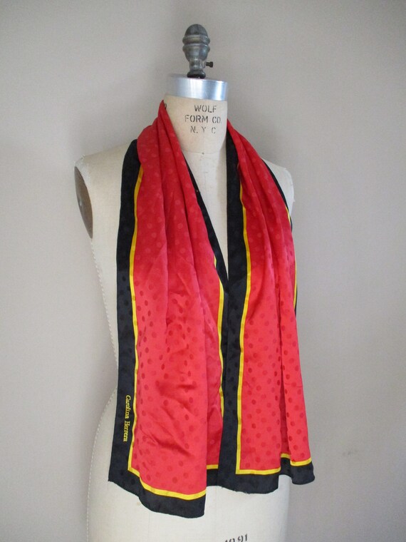 Vintage 1990s Silk Scarf by Carolina Herrera Jacq… - image 6