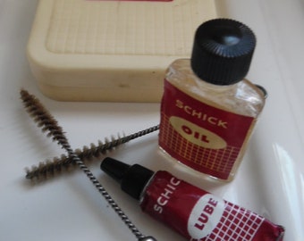 Vintage 1950s Schick Electric Shaver Lube Kit Razor Maintenance KitLetasVintage