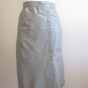 Vintage Taupe Soft Leather Mock Wrap Skirt Long
