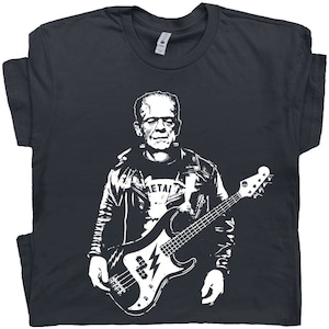 bass guitar t shirt frankenstein playing bass guitar shirt