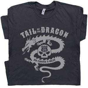 Motorcycle T Shirt Tail Of The Dragon T Shirt Cool Biker Sign Harley Indian Triumph Skull Tee Cool Hwy 129 Graphic Route 66 Sturgis TShirt