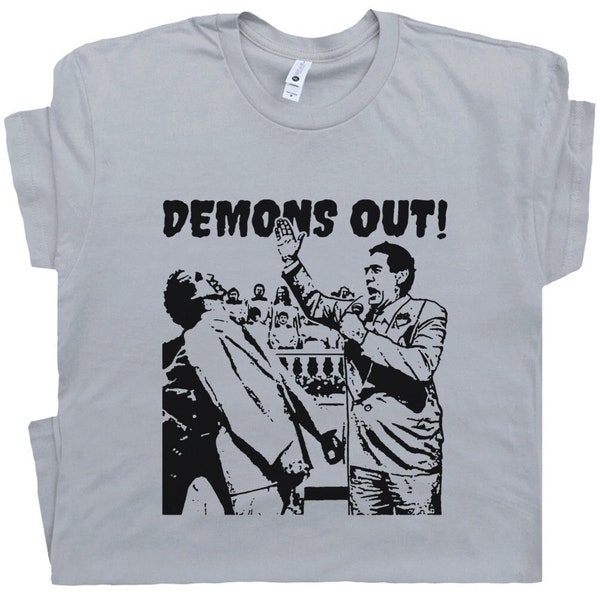 Demons Out T Shirt Weird Funny T Shirt Paranormal Occult Shirt For Men Women Guys Goth Vintage Horror Shirt Cult Graphic Tee Witchy Shirt