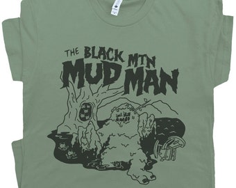 Funny Cryptid Shirt Mudman Weird Bigfoot Creature T Shirt Unique Vintage Cryptozoology T-Shirt for Men Women Boys Fun Monster Graphic Tee