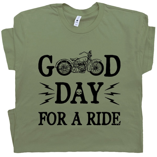 Motorcycle T Shirt Vintage Good Day For A Ride Cool Motorcycle Shirts Funny Motorcycle Shirt Route 66 Gift For Biker Tee For Mens Women