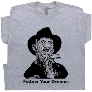 Freddy Krueger T Shirt Cool Horror Movie Shirt for Men Women Guys Funny Halloween Shirt Novelty Shirt Dark Humor T Shirt Cool Graphic Tee