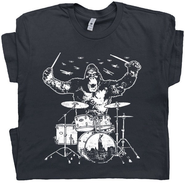 Drum T Shirt Cool T Shirt Drumming Shirt Drummer Tee Drums Set T Shirt Funny vintage Guitar Monster Rock Gift For Men Women Kids Teen TShirt