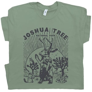 Joshua Tree T Shirt Jackalope Shirts For Men Women Guys Joshua Tree Vintage National Park Souvenir TShirt Cool Animal Shirts Owl Graphic Tee