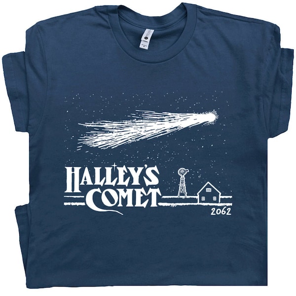 Halley's Comet T Shirt Funny Geek Shirts Space Theme Nerdy Sci Fi Shirt Asteroid Tshirt Cool Astronomy Tee For Men Women Ladies Kids