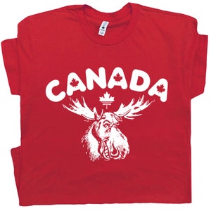 Canada T Shirt Vintage Canada Shirt for Men Women Guys Canadian Moose Shirt Montreal Toronto Canada Flag Maple Leaf TShirt Cool Graphic Tee