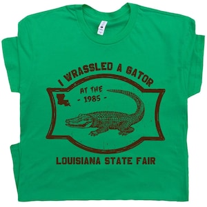 Alligator Wrestling T Shirt Alligator T Shirt Crocodile Shirt Gators Tigers Tee Louisiana State Fair Circus Florida Alabama T Shirt