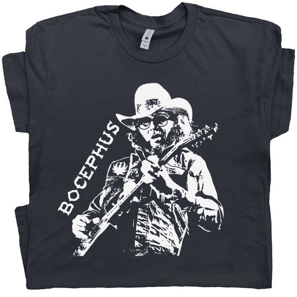 Bocephus Outlaw Country Music T Shirt Classic 80s Vintage Country Concert Band Shirts Bluegrass Redneck Tee Guitar Shirt Men Women Nashville