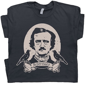 edgar allan poe t shirt gothic horror shirts for women men