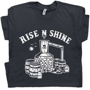 Moonshine T Shirt Moonshiner Still Rise and Shine Tee Popcorn Sutton Whisky Jug Cool Bluegrass T Shirt Vintage Drinking Alcohol Tee